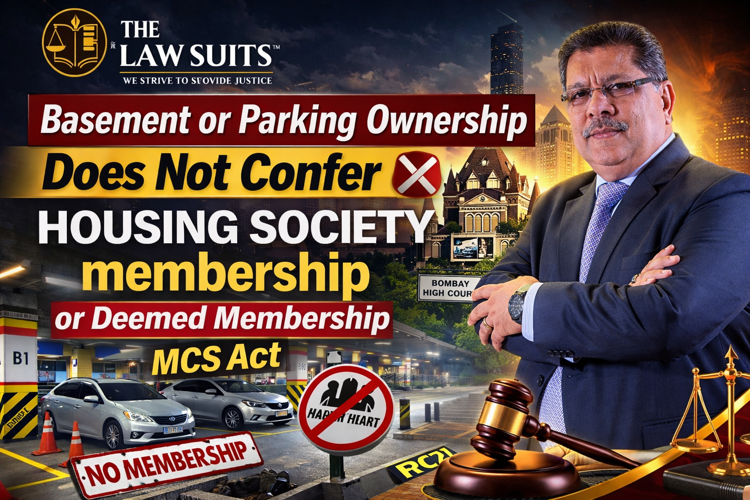 Basement or parking ownership does not confer housing society membership – Bombay High Court ruling under MCS Act