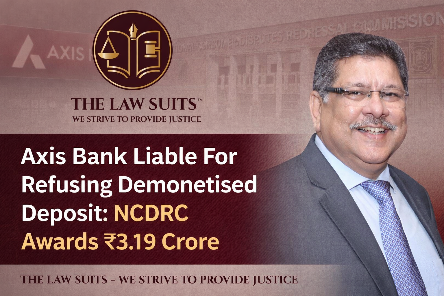 Axis Bank liable for refusing demonetised cash deposit in KYC-compliant account – NCDRC awards ₹3.19 crore compensation